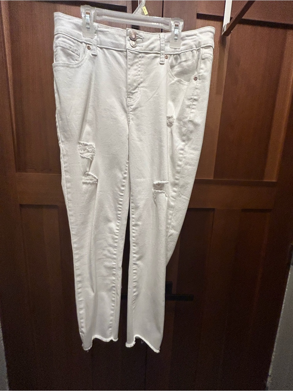 Maurice’s White Distressed Jeans - High rise size 10 NWT